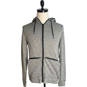 Threads 4 Thought Zip Up Hoodie Sweatshirt Heather Gray Black